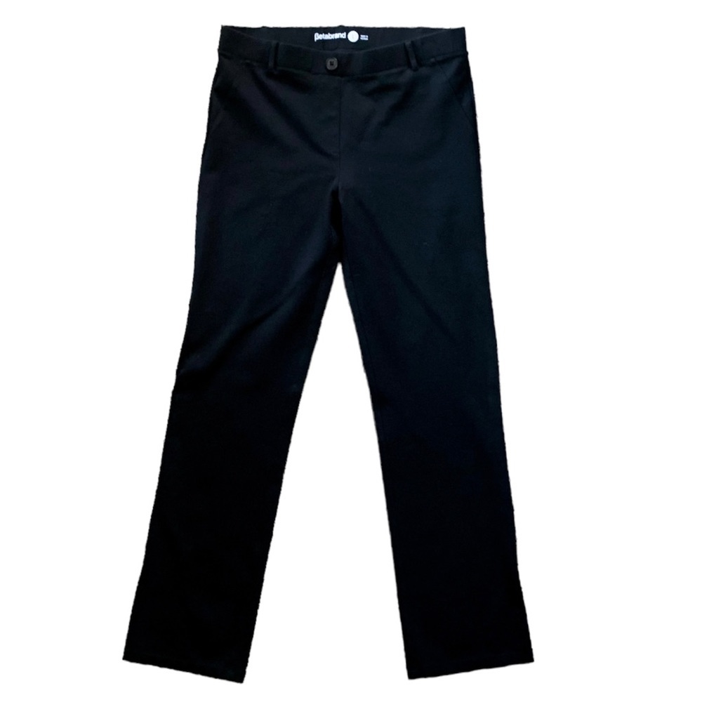 Betabrand black slacks with elastic waistband size large